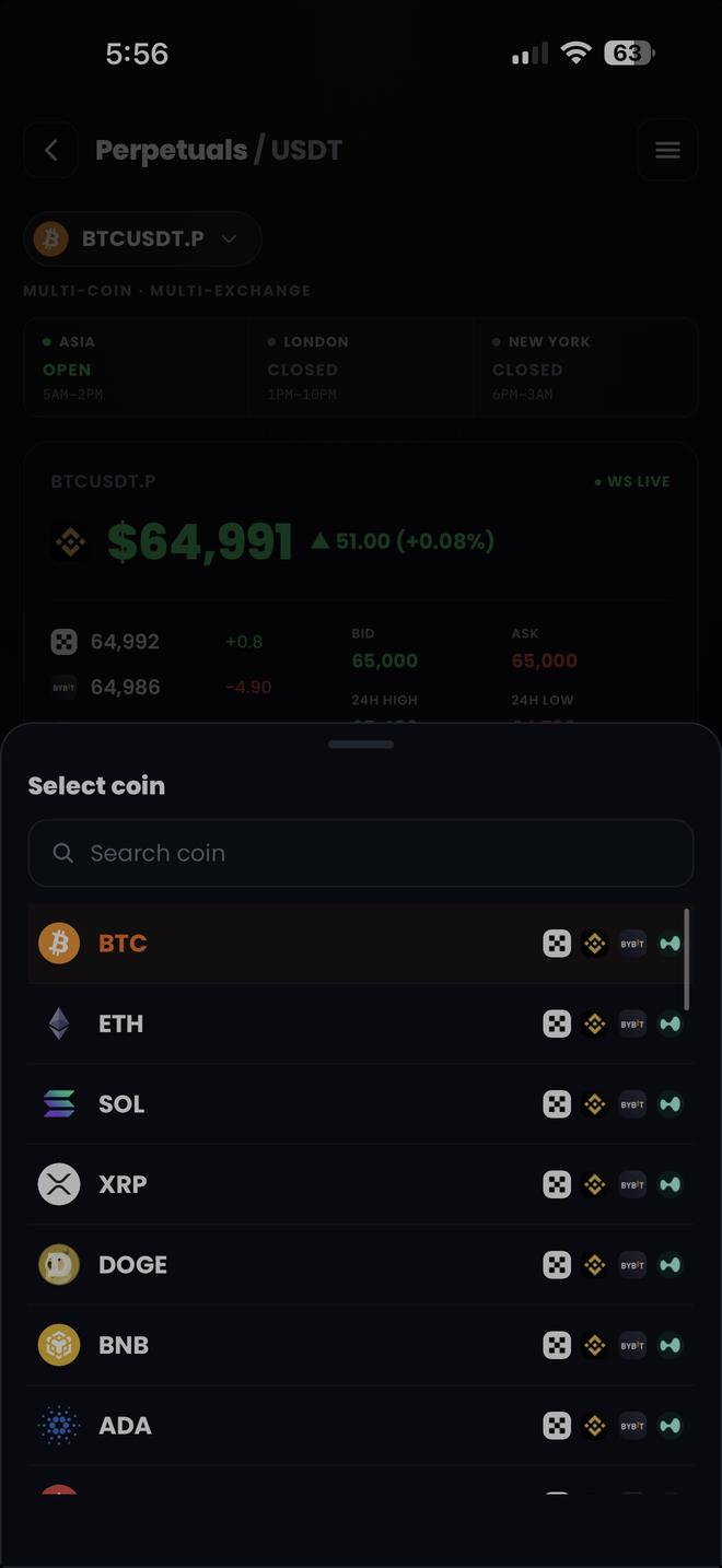 mozeq mobile — coin picker